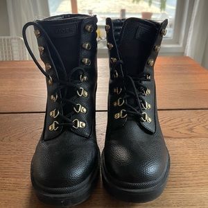 Tommy Hilfiger black combat boots